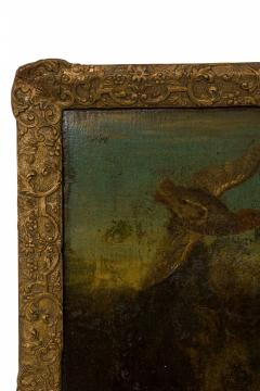 Italian Oil Painting of a White Peacock and Other Birds in a Giltwood Frame - 4516447