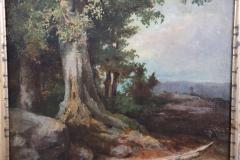 Italian Oil Painting on Canvas Forest Landscape Late 19th Century - 4018842