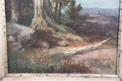 Italian Oil Painting on Canvas Forest Landscape Late 19th Century - 4018844