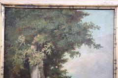 Italian Oil Painting on Canvas Forest Landscape Late 19th Century - 4018845