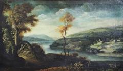 Italian Oil Painting on Canvas Landscape with River - 2983622