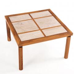 Italian Olive Wood and Travertine Dining Table C 1960 - 4720474