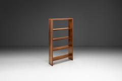 Italian Open Bookcase with Wood Veneer Italy 1970s - 4293734