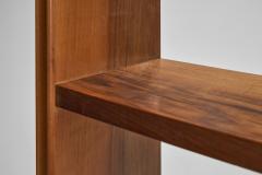 Italian Open Bookcase with Wood Veneer Italy 1970s - 4293737