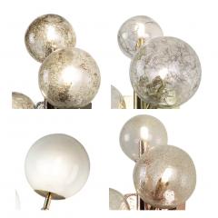 Italian Organic Bespoke Ball Flower Brass Sconce with 3 Murano Glass Spheres - 3529331