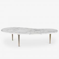 Italian Organic Form Carrara Marble Cocktail Table - 4317114