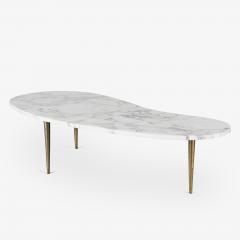 Italian Organic Form Carrara Marble Cocktail Table - 4317116