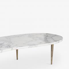 Italian Organic Form Carrara Marble Cocktail Table - 4317119