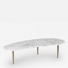 Italian Organic Form Carrara Marble Cocktail Table - 4319647