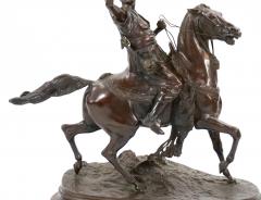 Italian Orientalist Bronze Sculpture Falconiere A Cavallo by Ferdinando deLuca - 4085549
