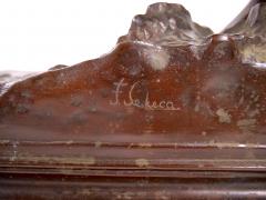 Italian Orientalist Bronze Sculpture Falconiere A Cavallo by Ferdinando deLuca - 4085558