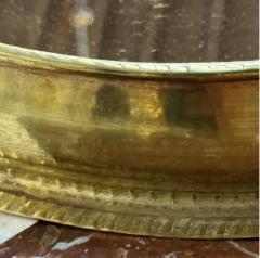 Italian Oval Brass Tray with mirror Italy 70s - 4286764
