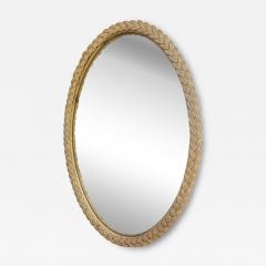 Italian Oval Rope Frame Mirror 1970s - 4449029