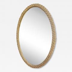 Italian Oval Rope Wrapped Mirror 1970s - 4351636
