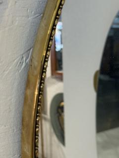 Italian Oval Wall Mirror with Brass 1950s - 4355598