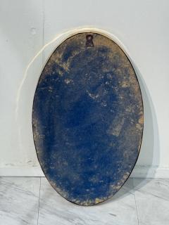 Italian Oval Wall Mirror with Brass 1950s - 4355601