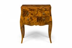 Italian Oyster Burl Two Drawer Small Chest Side Table - 2790113
