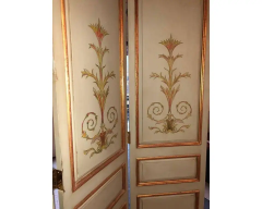 Italian Paint Decorated Parcel Gilt Monumental Screen or Room Divider - 2489310