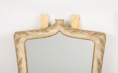 Italian Painted Carved and Gilded Wood Mirror circa 1940 - 4425163