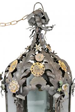 Italian Painted Tole Hanging Lantern - 3786477