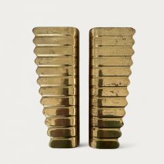 Italian Pair of 1950s Gilt Brass Door Handles - 4324211