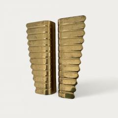 Italian Pair of 1950s Gilt Brass Door Handles - 4324212