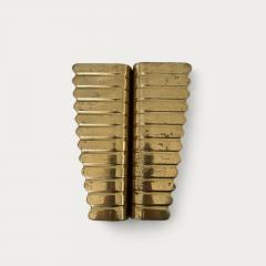 Italian Pair of 1950s Gilt Brass Door Handles - 4324213