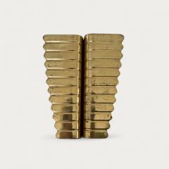 Italian Pair of 1950s Gilt Brass Door Handles - 4324214
