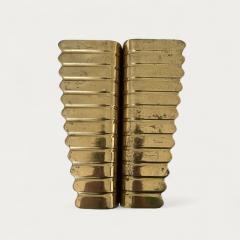 Italian Pair of 1950s Gilt Brass Door Handles - 4324215