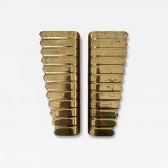 Italian Pair of 1950s Gilt Brass Door Handles - 4326608