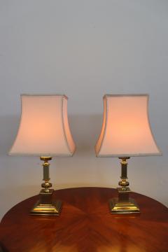 Italian Pair of Golden Bedside Lamps 1970s - 4115541