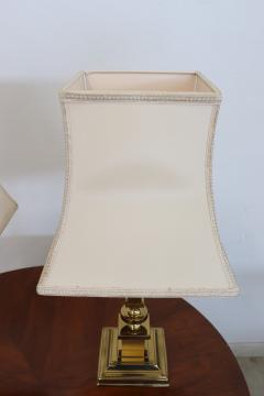 Italian Pair of Golden Bedside Lamps 1970s - 4115545