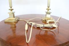 Italian Pair of Golden Bedside Lamps 1970s - 4115551