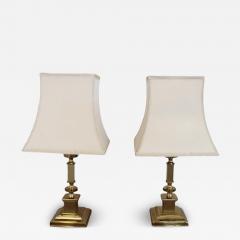 Italian Pair of Golden Bedside Lamps 1970s - 4116656