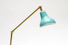 Italian Pair of Teal Cone Articulated Arm Desk Lamps - 721467
