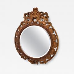 Italian Palatial Gilt Decorated Carved Circular Wall or Console Mirror - 3018969