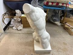Italian Plaster Male Torso Sculpture Of A Classical Athlete - 4436696