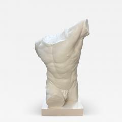 Italian Plaster Male Torso Sculpture Of A Classical Athlete - 4440195
