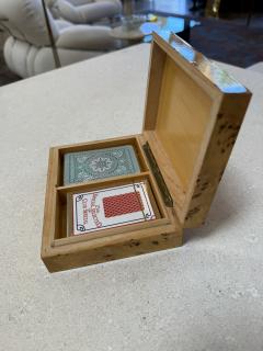 Italian Playing Card Box with Dual Decks 1970s - 4461157