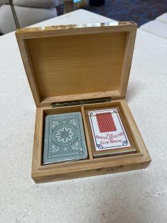 Italian Playing Card Box with Dual Decks 1970s - 4461159