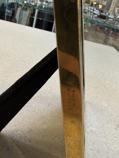 Italian Polished Brass Geometric Picture Frame 1970s - 4518225