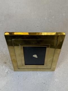 Italian Polished Brass Geometric Picture Frame 1970s - 4518227