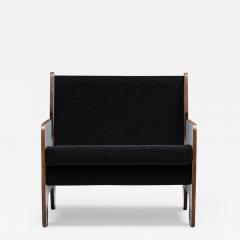 Italian Post Modern Black White One Seater Sofa 1970s - 2849118