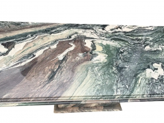 Italian Post Modern Dining Table Rectangle Top Exotic Cipollino Ondulato Marble - 2559600