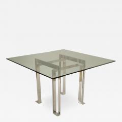 Italian Post War Design Metal and Glass Table - 1384371