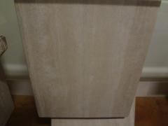 Italian Postmodern Travertine Console Attributed To Angelo Mangiarotti - 4487531