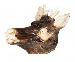 Italian Pottery Deer Head Tureen - 4359144