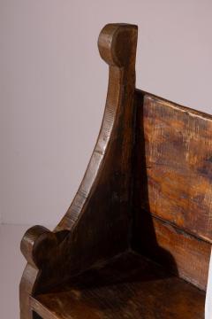 Italian Primitive Plank End Bench in Elm 17th Century - 4571475