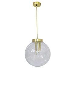 Italian Pulegoso Glass Brass Chandeliers Six Available - 1589539