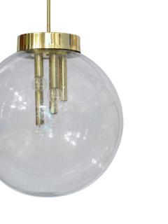 Italian Pulegoso Glass Brass Chandeliers Six Available - 1589541